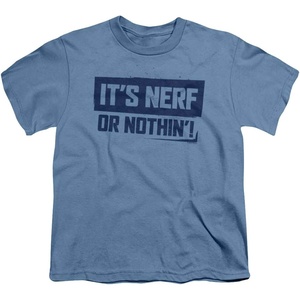 Nerf Nerf Or Nothing Unisex Youth T Shirt(Carolina Blue)