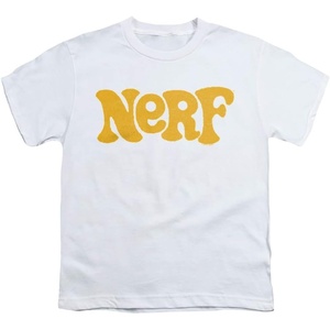 Nerf Og Logo Unisex Youth T Shirt(White)