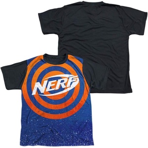 Nerf Target Practice Youth or Boy’s Sublimated Black Back T Shirt(White)