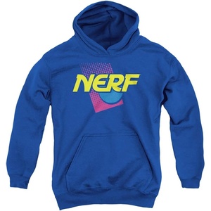 Trevco Nerf 90S Logo Unisex Youth Pull-Over Hoodie(Royal)