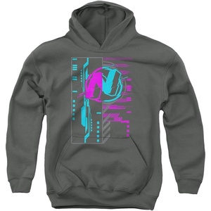 Trevco Nerf Cyber Unisex Youth Pull-Over Hoodie(Charcoal)