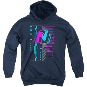 Trevco Nerf Cyber Unisex Youth Pull-Over Hoodie(Navy)