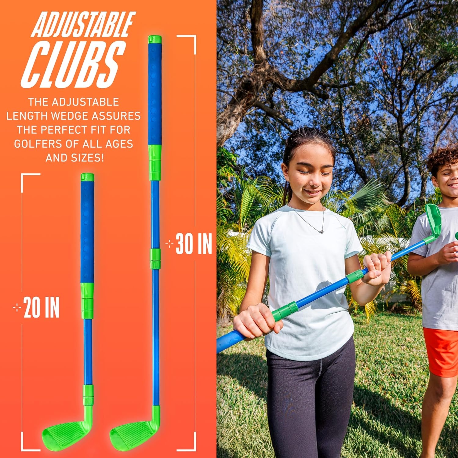 image:imageNERF Birdie Shot Chipping Golf Game Clubs Scoring Rings Set