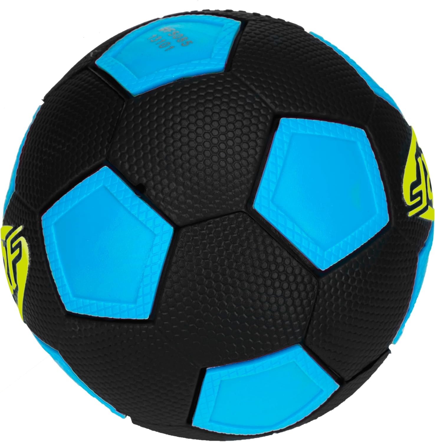 image:imageNERF Kids Mini Foam Soccer Ball Freestyle Soft Indoor Outdoor Youth Soccer Ball ExtraGrip Low Bounce NERF Foam 5 Inch Toy for Kids Black Blue
