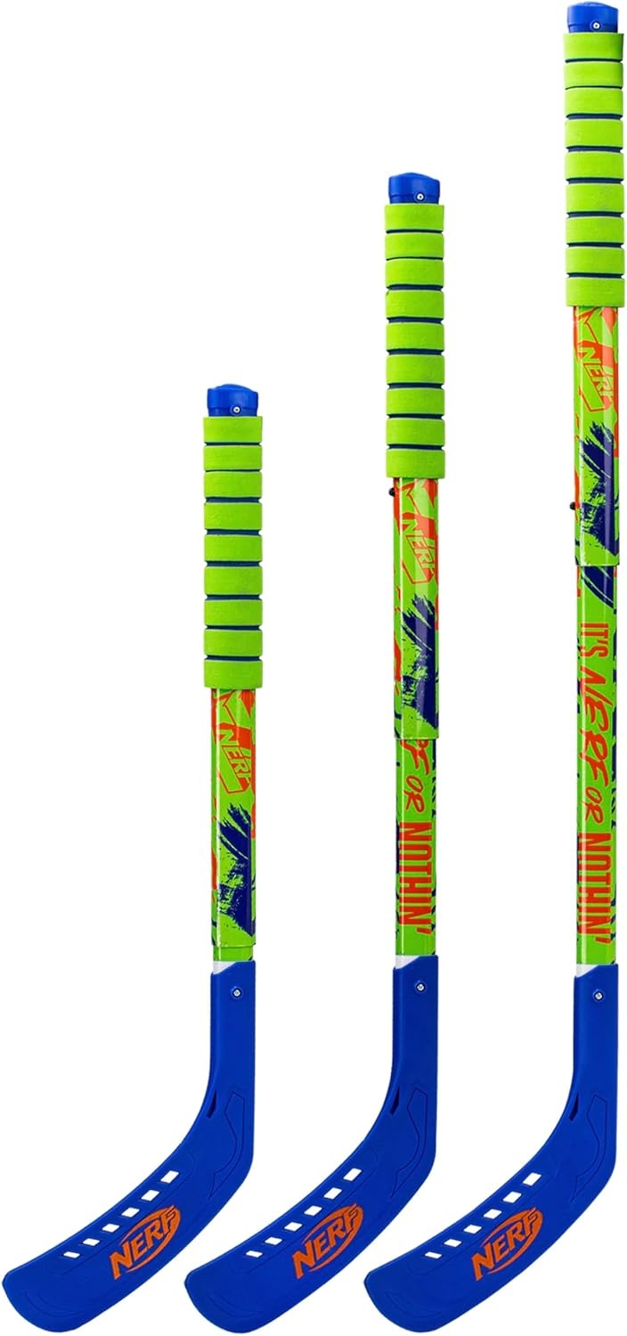 image:imageNERF Proshot Hockey Sticks Ball Set Knee Floor Play 2 Player