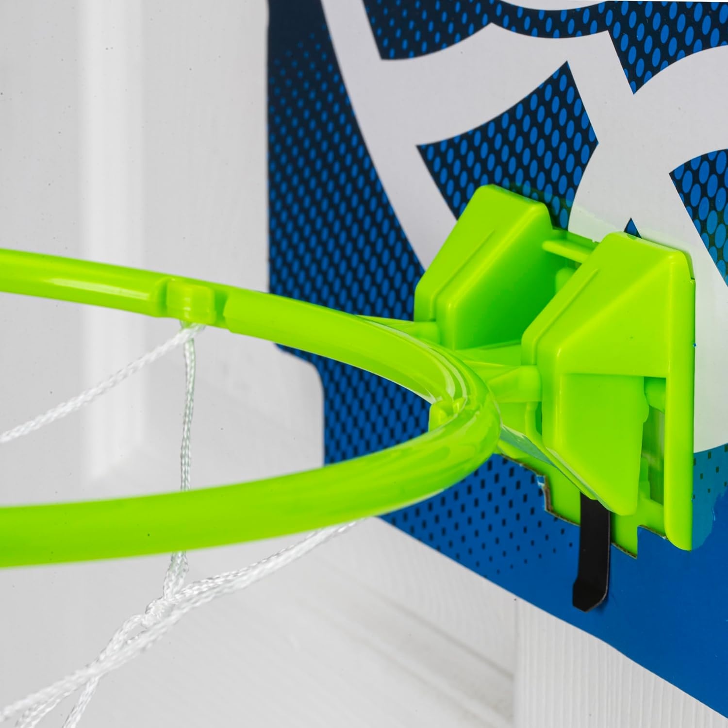 image:imageNerf Mini Over the Door Basketball Hoop Nerfoop Indoor Basketball Hoop for Kids Toy Door Basketball Hoop Mini Foam Basketball Game Set Perfect for Bedroom Indoor Basketball BlueGreen