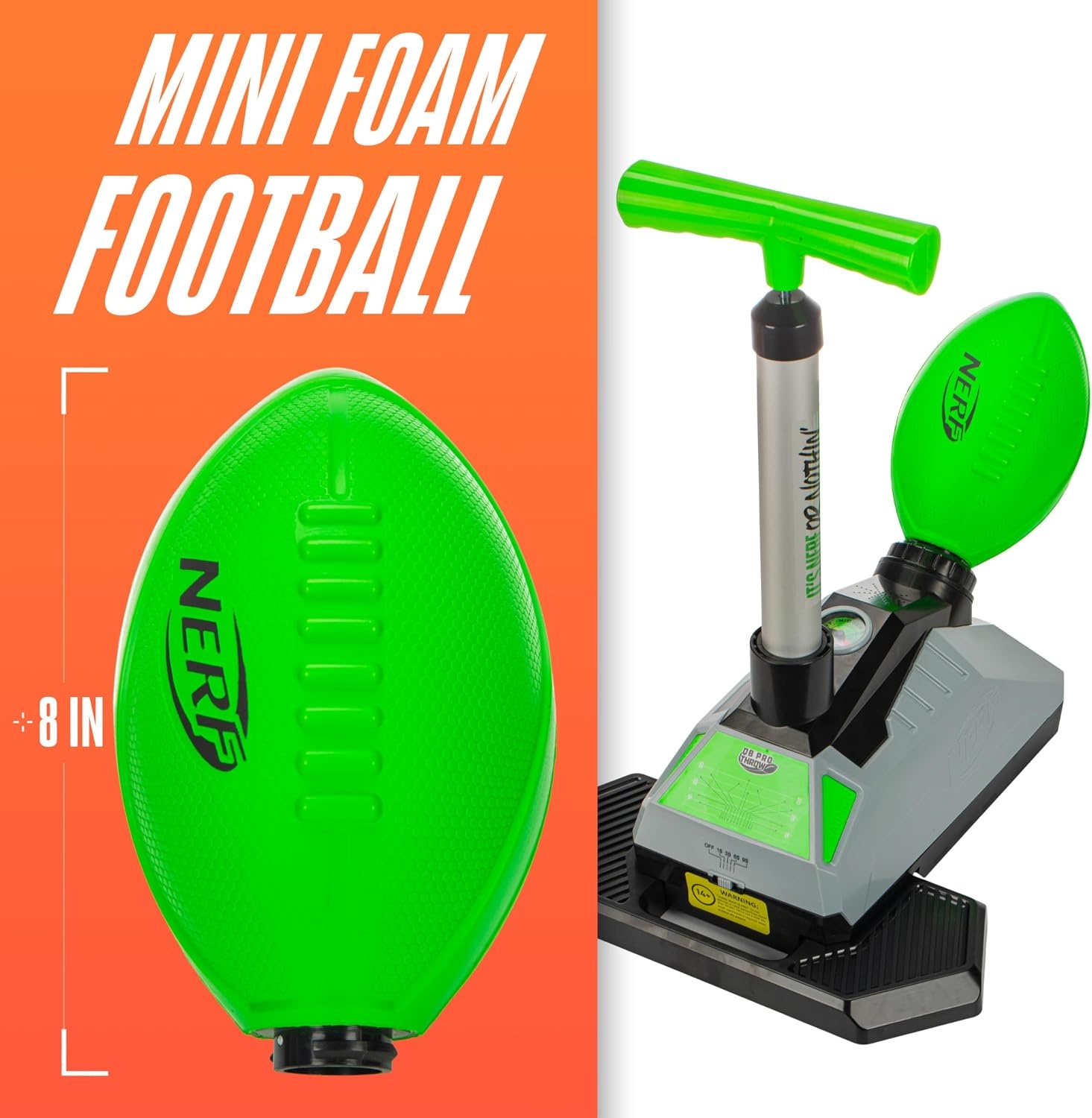 image:imageNerf QB Pro Throw Football Passer 85 Youth Launcher