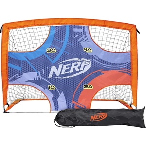 NERF Kids Mini Soccer Goal + Shooting Target – Proshot Portable Pop Up Soccer Goal with Built in Target – 2 in 1 Goal