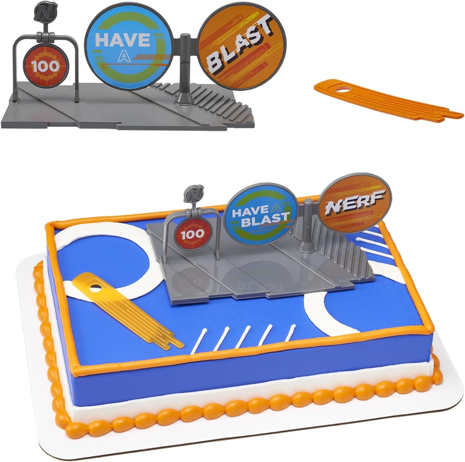 image:imageDecoSet This Is Nerf Nation Cake Topper Reusable Decorations for Fun After the Birthday Party