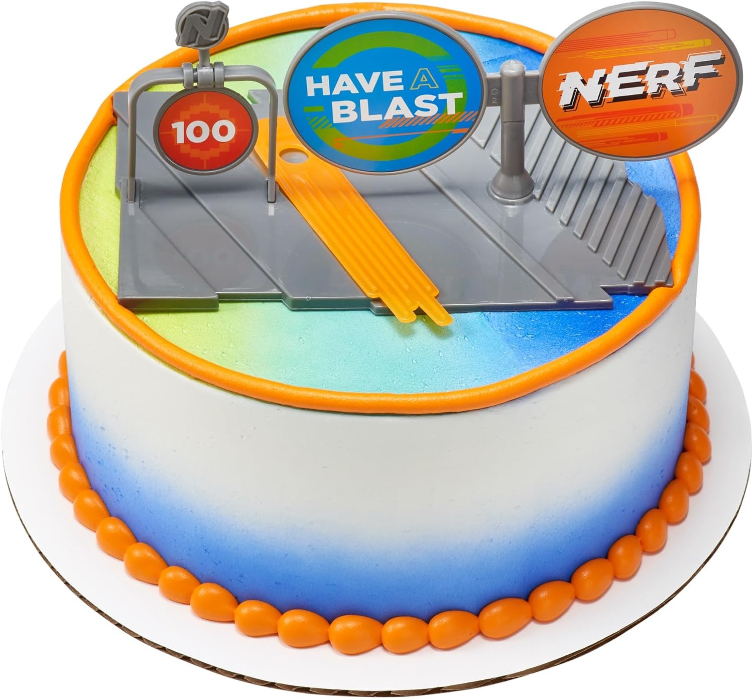 image:imageDecoSet This Is Nerf Nation Cake Topper Reusable Decorations for Fun After the Birthday Party