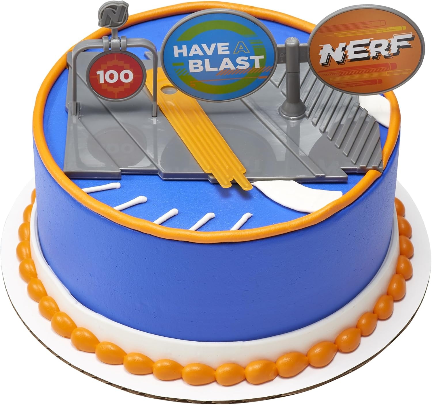 image:imageDecoSet This Is Nerf Nation Cake Topper Reusable Decorations for Fun After the Birthday Party