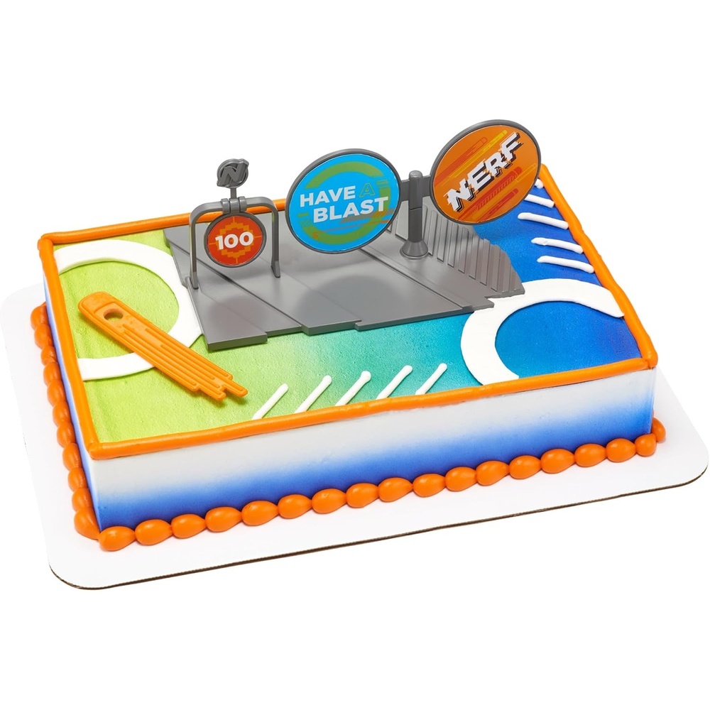 image:imageDecoSet This Is Nerf Nation Cake Topper Reusable Decorations for Fun After the Birthday Party