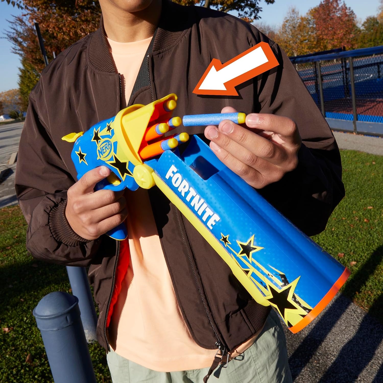 image:imageNerf Fortnite Half Tone Hero Blaster Bonus Code to Unlock Half Tone Hero Wrap in The Game Break Open Loading 12 Nerf Elite Darts Fortnite Gifts Amazon Exclusive