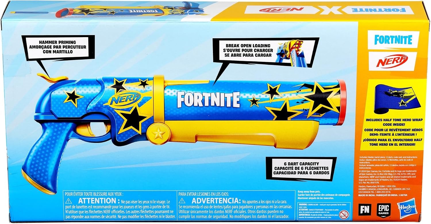 image:imageNerf Fortnite Half Tone Hero Blaster Bonus Code to Unlock Half Tone Hero Wrap in The Game Break Open Loading 12 Nerf Elite Darts Fortnite Gifts Amazon Exclusive