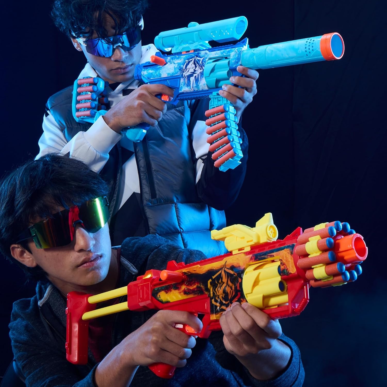image:imageNerf Loadout FrostFusion Blaster 4 Interchangeable Attachment Accessories 30 Nerf N1 Darts Kids Toys amp Gifts Ages 8 Amazon Exclusive